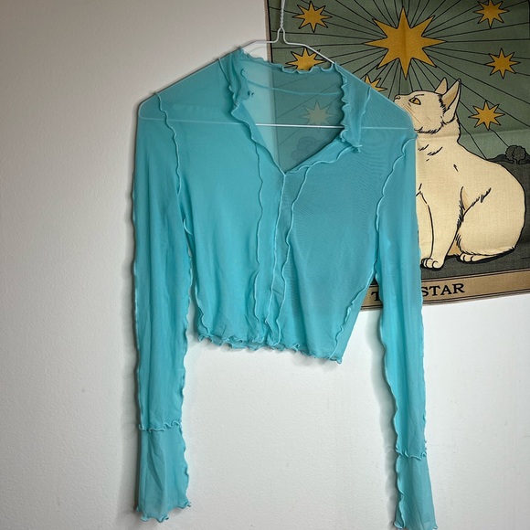 TURQUOISE MESH SHIRT 🧚♀️ - Picture 1 of 1